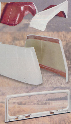 photo of assorted fiberglass parts